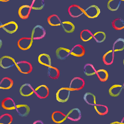 Neurodiversity Infinity Loop on Navy