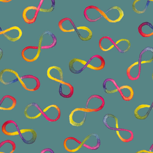Neurodiversity Infinity Loop on Teal