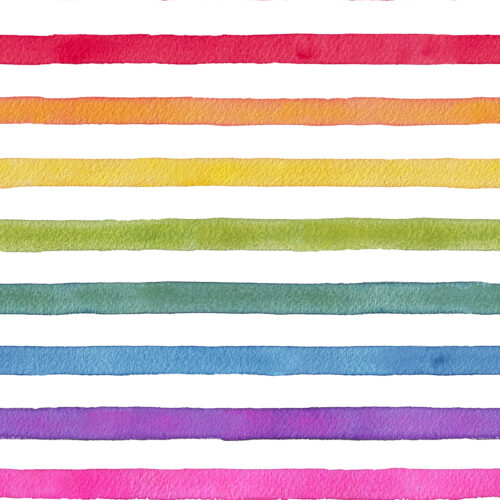 Watercolor Rainbow Stripe