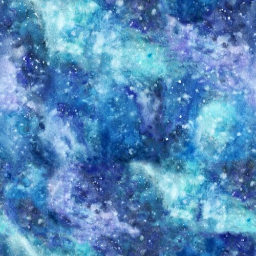 Blue Watercolor Galaxy