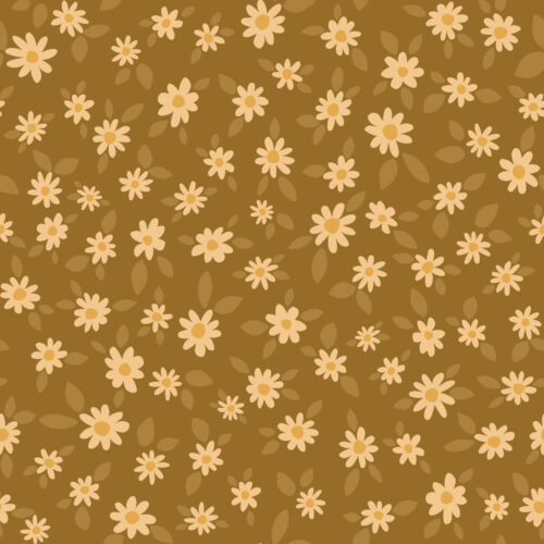 Ditsy Meadow Floral on Gold