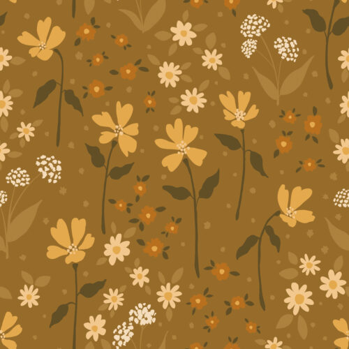 Golden Meadows Floral on Gold