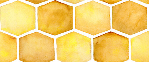 Watercolor Honeycomb