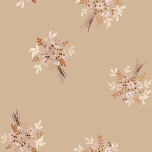 Bouquet Floral on Caramel