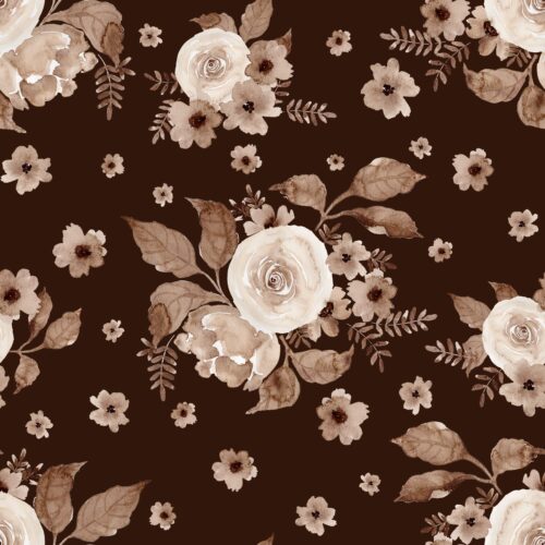 Cocoa Floral on Espresso