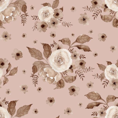 Cocoa Floral on Rose