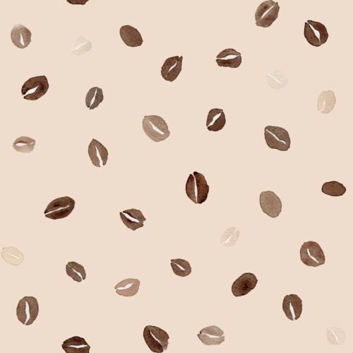 Coffee Bean Polka Dot on Sweet Cream