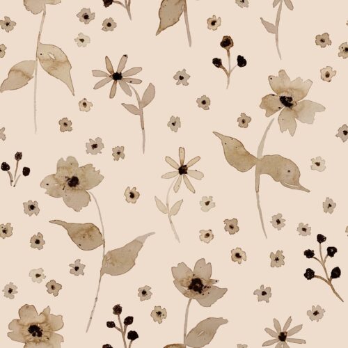 Coffeeshop Floral on Sweet Cream