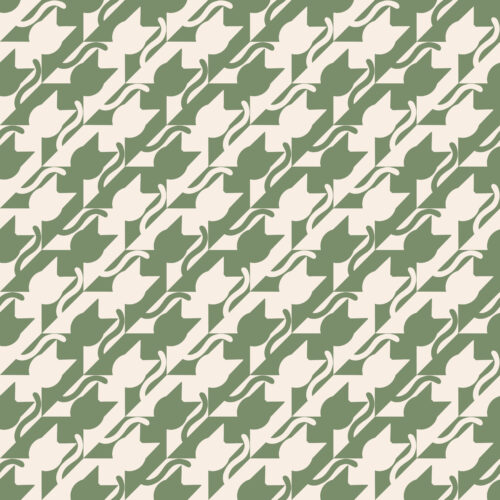 Catstooth Green and Cream