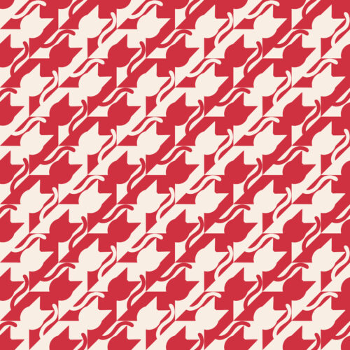 Catstooth Red and Cream