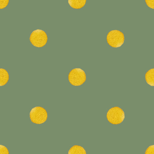 Gold Polka Dot Green