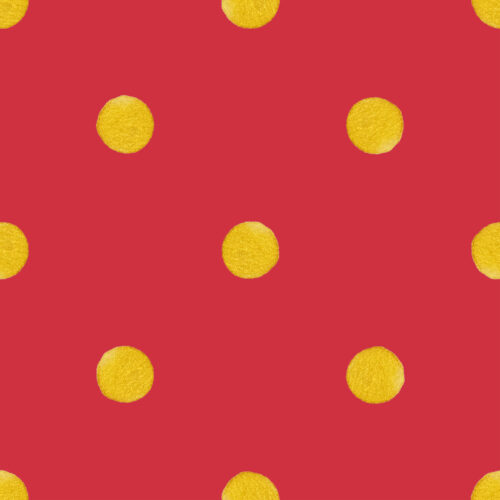 Gold Polka Dot Red