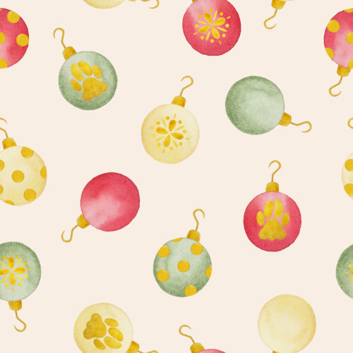 Meowy Christmas Ornaments Cream