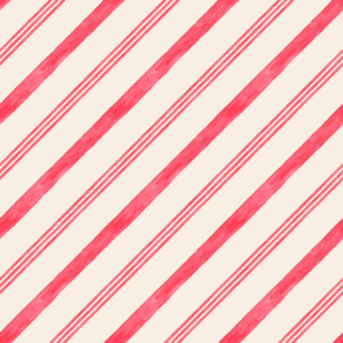 Watercolor Candy Cane Stripe Cream