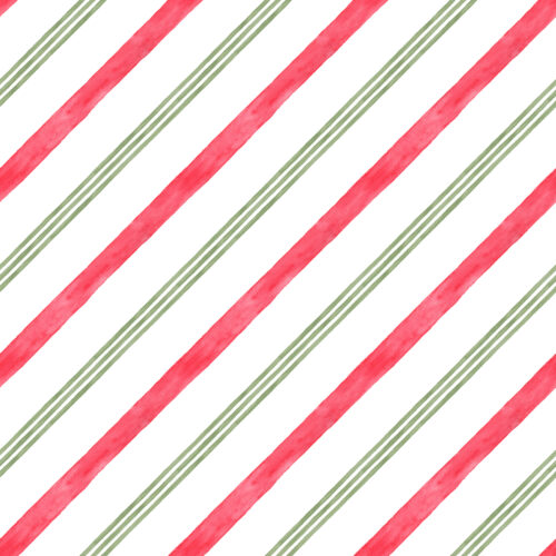 Watercolor Candy Cane Stripe Green