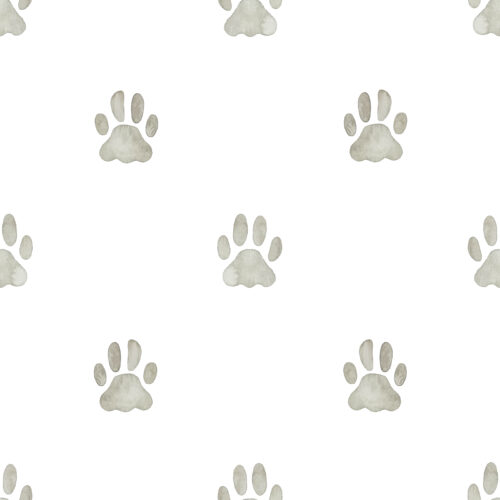 Watercolor Cat Paw Prints