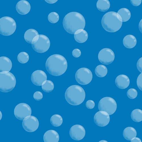 Bubble Polka Dot Ocean Depths Blue