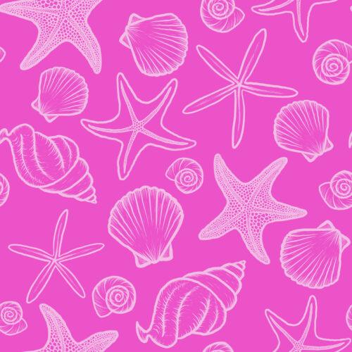 Seashells and Starfish Pink