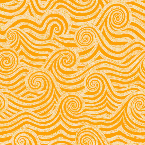 Sketchy Waves Orange Dreamsicle