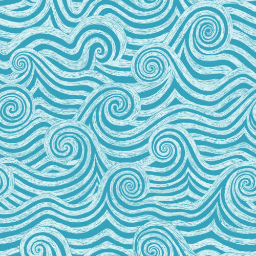 Sketchy Waves Teal