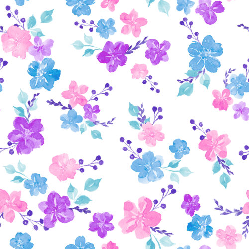 Vibrant Mermaid Floral White