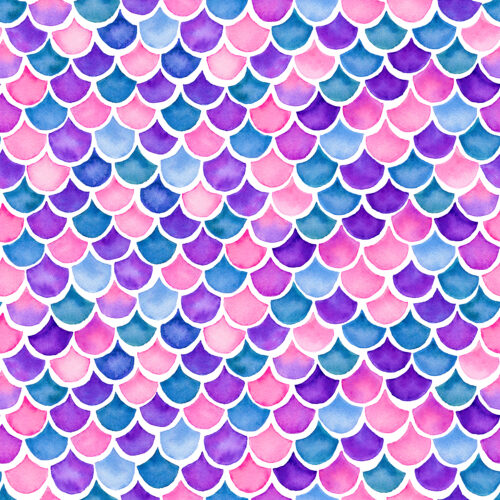 Vibrant Mermaid Scales Large