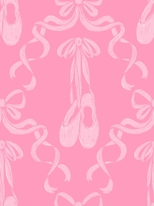 Pointe Shoe Ribbons Carnation Pink and Flushing Pink