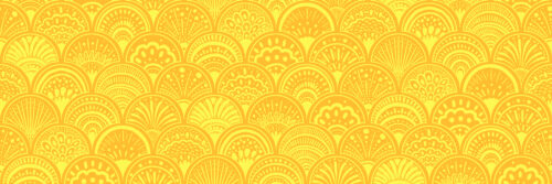 Art Deco Mermaid Scales Neon Yellow