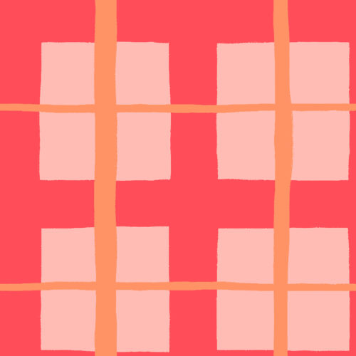 Beach Picnic Plaid Neon Coral