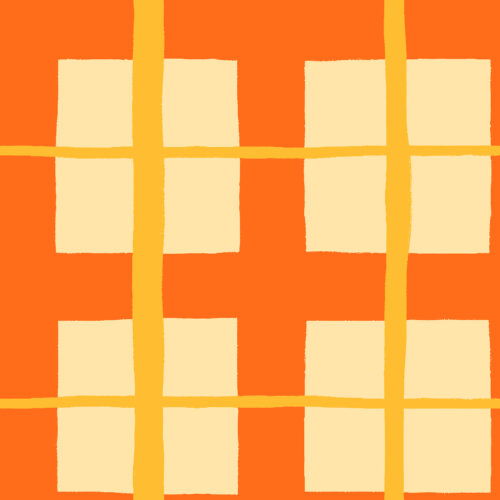 Beach Picnic Plaid Neon Orange