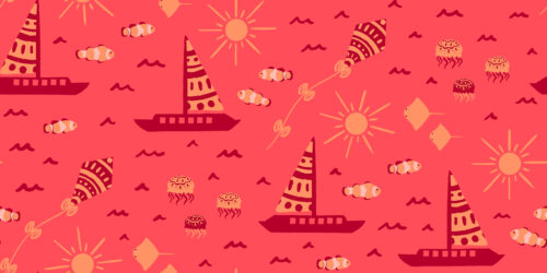 Ocean Adventure Neon Coral