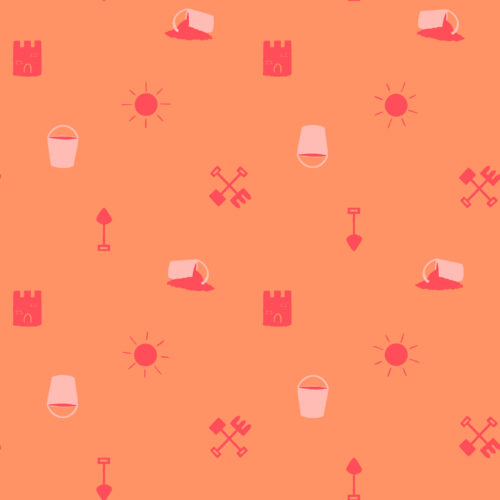 Sandcastle Beach Tools Neon Coral