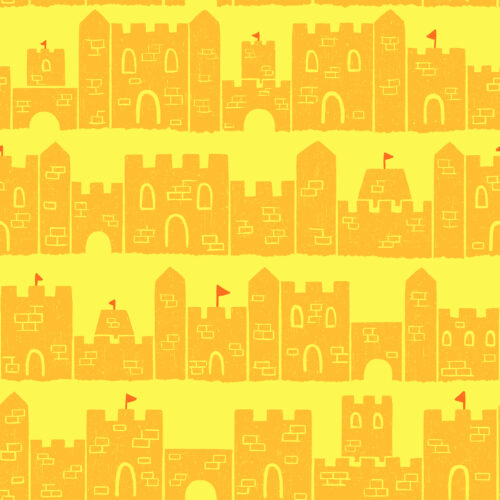 Sandcastle Castle Stripe Neon Yellow