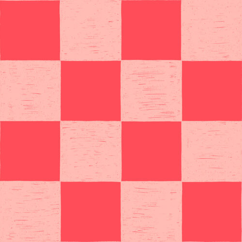 Sandcastle Sandy Check Neon Coral