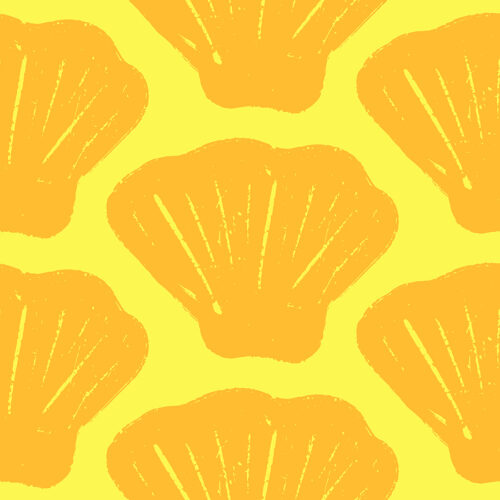 Sea Shell Scallop Neon Yellow