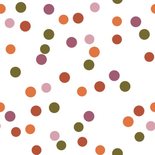 Multicolor Dots White