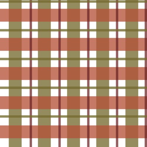 Orange Olive Plaid