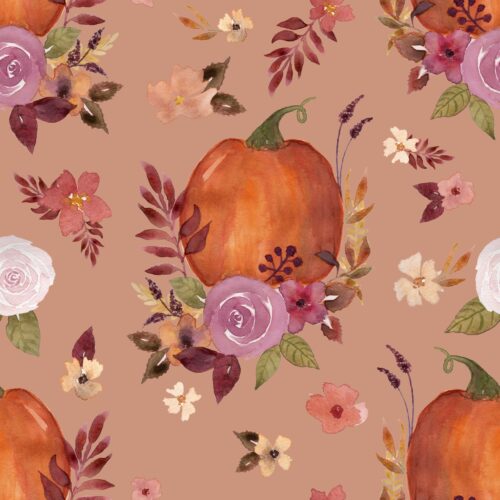 Pumpkin Floral Beige