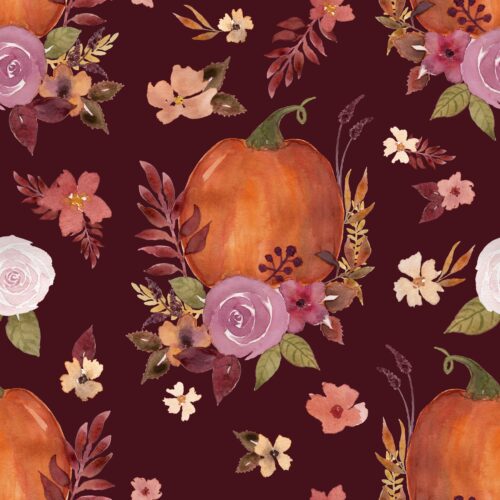 Pumpkin Floral Mulberry