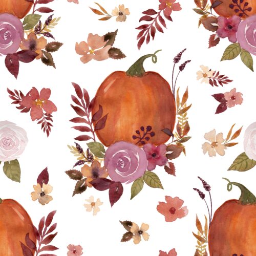 Pumpkin Floral White