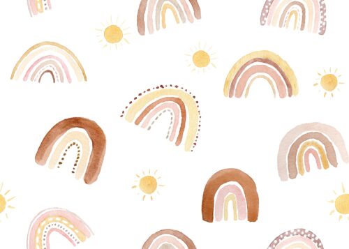 Rainbows and Sunshine on White