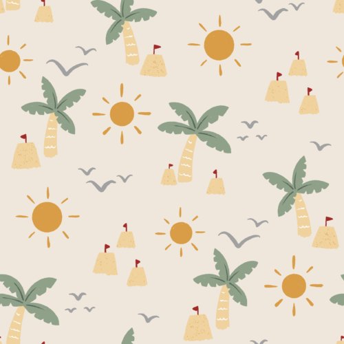 Sandcastle Under the Palm Tree - Beige