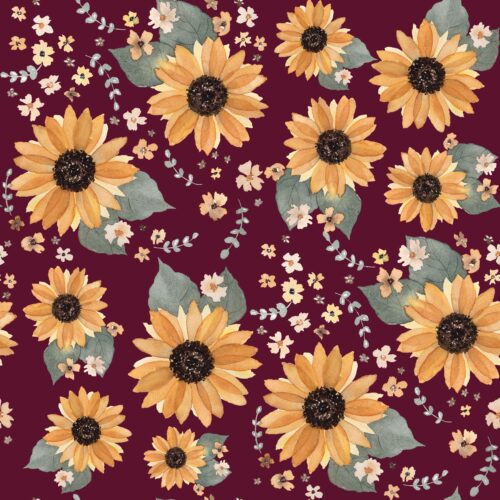 Sunflowers Maroon