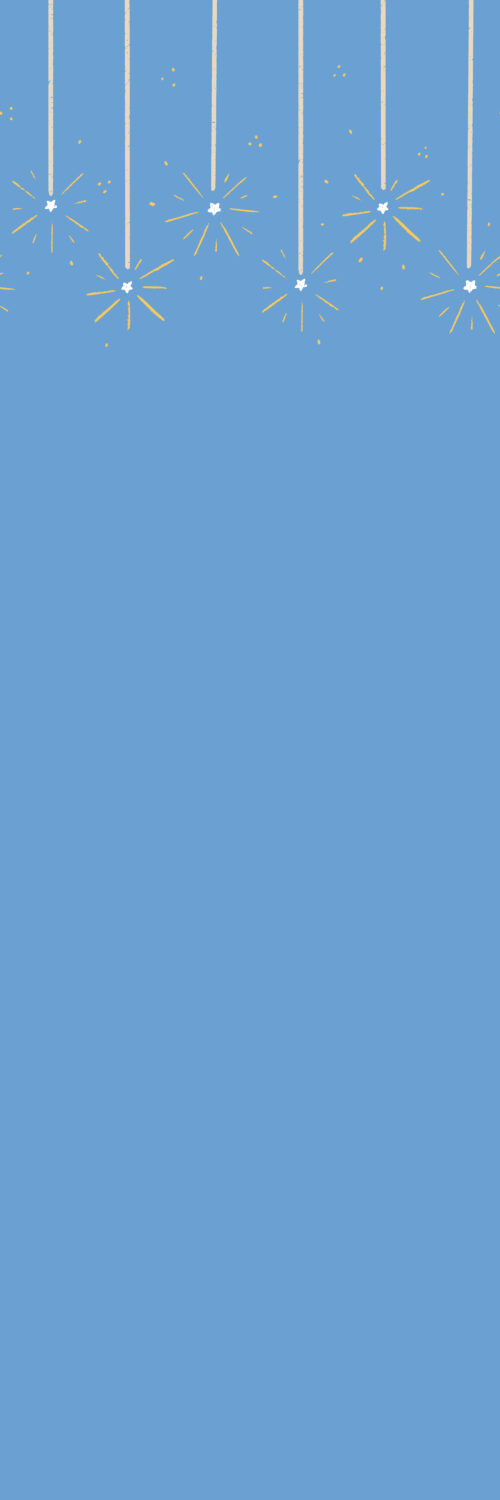 Sparkler Border Denim Blue