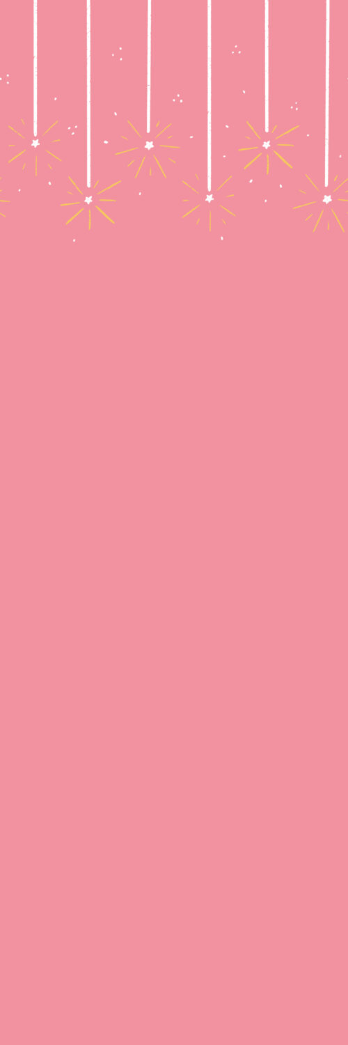Sparkler Border Flamingo Pink