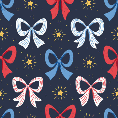 Sparkler Stars and Bows Midnight Blue