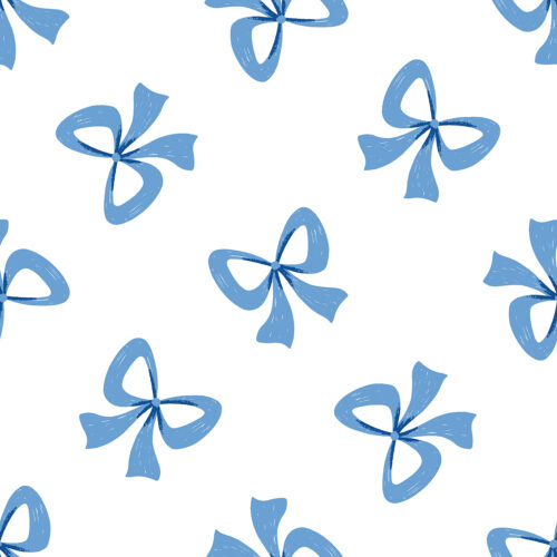 Tossed Bows Denim Blue