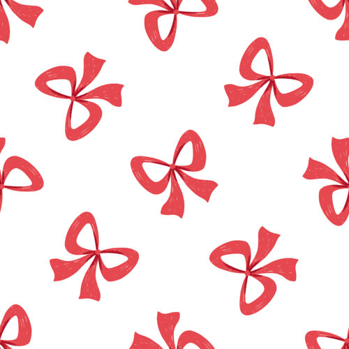 Tossed Bows Poppy Red