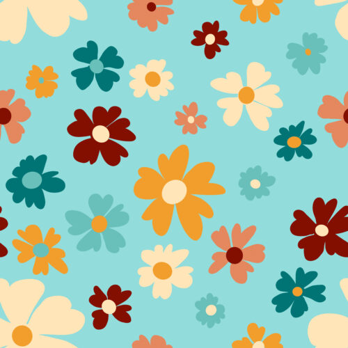 Groovy Floral Blue