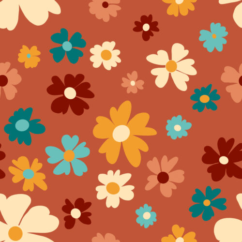 Groovy Floral Rust